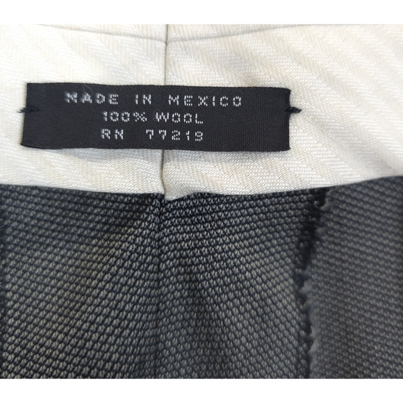 Pierre Cardin 100% Wool Dress Pants 34x29 Gray Birdseye Pleated Cuffed Office - Picture 8 of 12